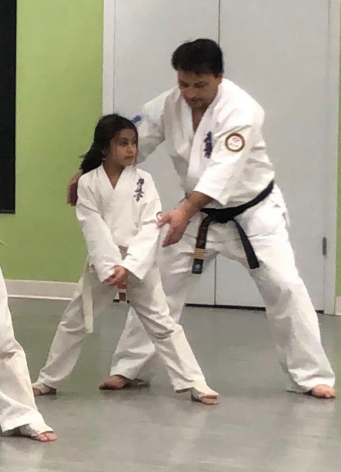 Students demonstrating karate skills in Gaithersburg